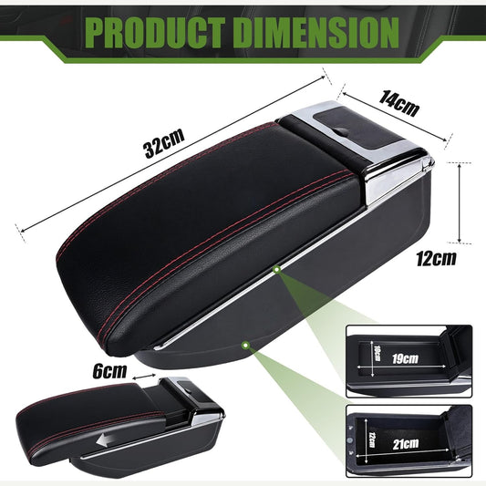 OYHCM Armrests for Volkswagen Polo VW Polo 9N 3 Central Armrest Arm Rest 2002-2009 Two-Layer Armrest Storage Compartment