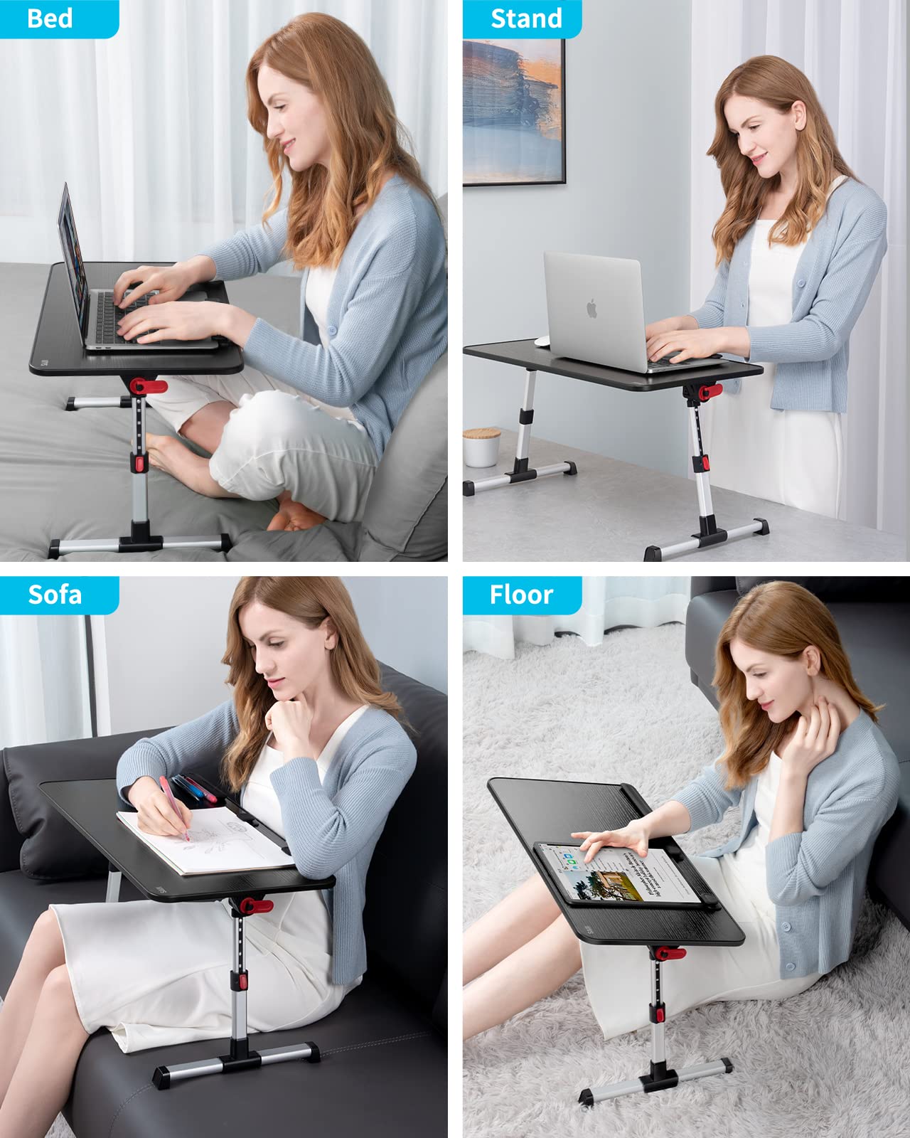 Masuta laptop SAIJI A6L reglabila, pliabila, 5 inaltimi, 4 unghiuri