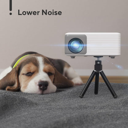 Mini Projector with WiFi and Bluetooth, AKIYO 2026 Upgraded Projector 1080P Support, 360° Rotating, Portable Projector for Home Theater/Outdoor, Compatible with iOS/Android/Laptop/PS5