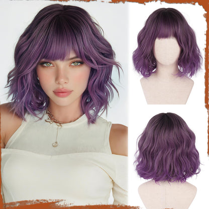 Peruca Sofeiyan Bob Wavy cu Breton 30 cm Fibra Kanekalon