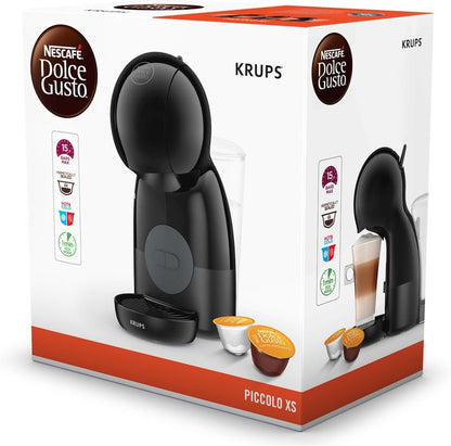 Espressor cu capsule KRUPS Nescafe Dolce Gusto Piccolo XS KP1A3BCAS, 15 bar, rezervor 0.8 L, negru