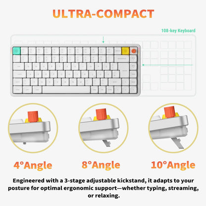 Tastatura nuphy Air75 V3 Wireless Mechanical QWERTZ 84 taste