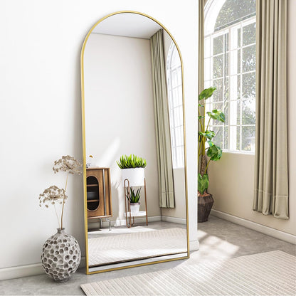 Oglinda Koonmi Arch Full-Body 45x144 cm rama aluminiu aurie