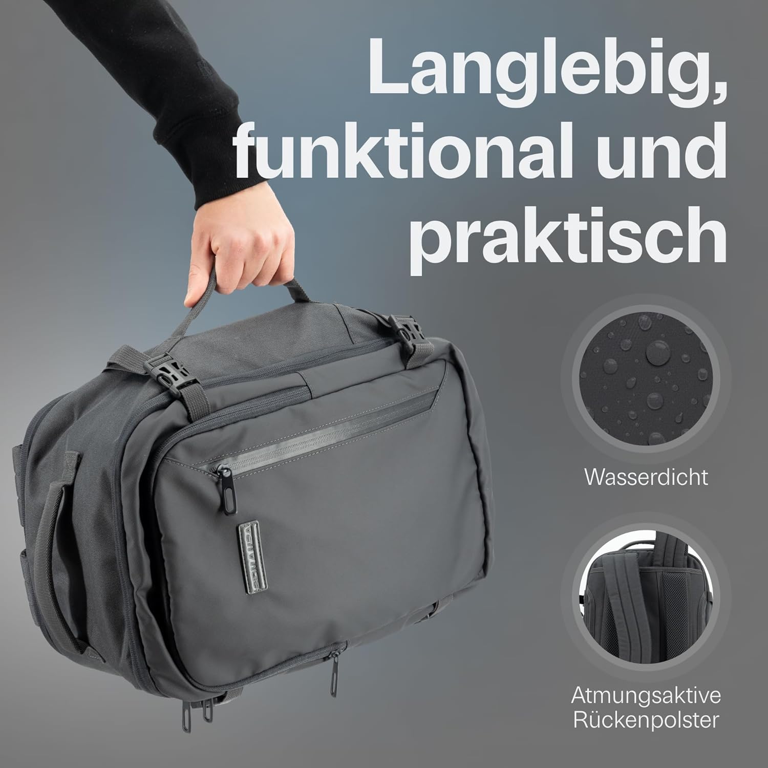 BidMamba Hand Luggage Backpack Suitable for Ryanair Hand Luggage 40 x 20 x 25 I Waterproof Travel Backpack Women & Men – Travel Backpack Hand Luggage Aeroplane with Laptop Compartment l Travel