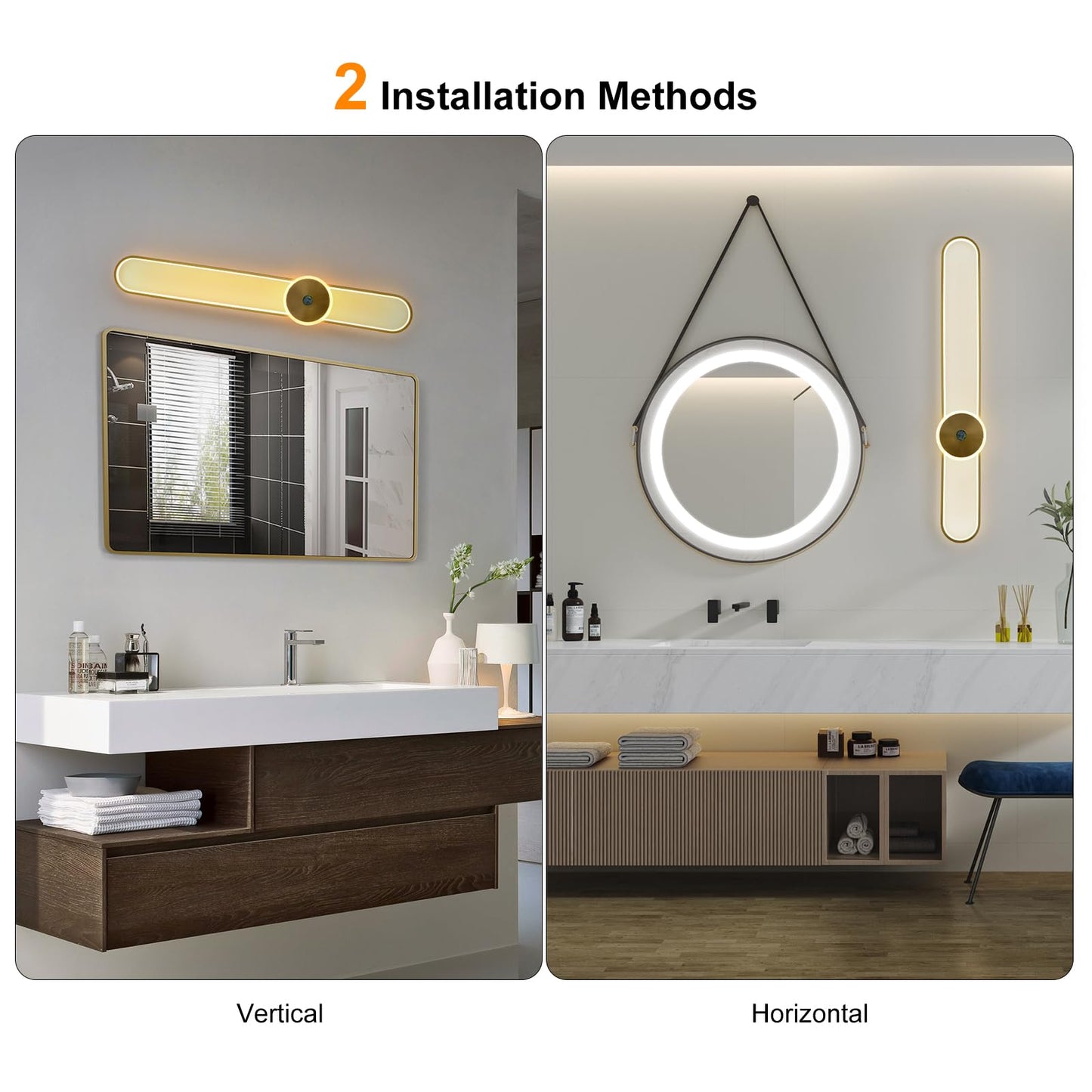 Aplica LED GEADI 115cm 16W cu telecomanda, dimabila, aurie