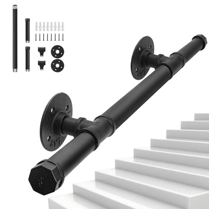Balustrada OUUTMEE Fier forjat 100 cm neagra