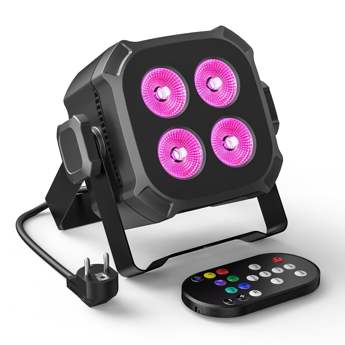 Proiector LED RGBW 4 buc DMX 40W cu telecomanda si moduri multiple