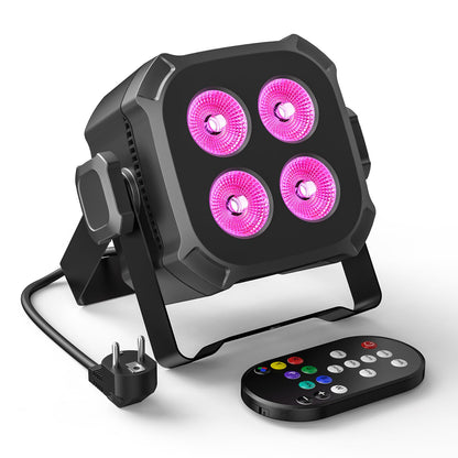 Proiector LED RGBW 4 buc DMX 40W cu telecomanda si moduri multiple