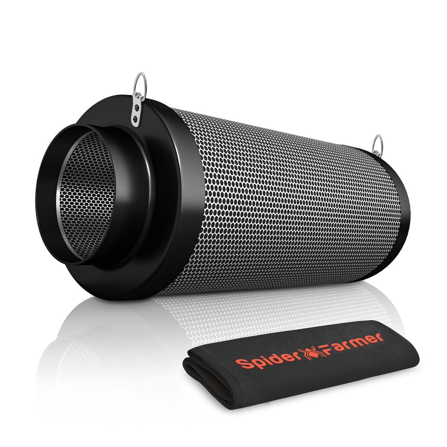Spider Farmer Activated Carbon Filter, 150 mm/6 Inch Carbon Filter, Air Carbon Filter, Lightweight Australian Activated Carbon for Grow Tent, Odour Control, Air Washer for Pipe Fan, Air Filtration