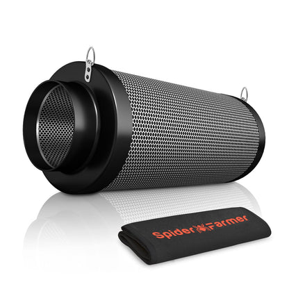 Spider Farmer Activated Carbon Filter, 150 mm/6 Inch Carbon Filter, Air Carbon Filter, Lightweight Australian Activated Carbon for Grow Tent, Odour Control, Air Washer for Pipe Fan, Air Filtration