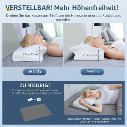 Perna cervicala HOMCA HCCP-01 Memory Foam ergonomica 60x35 cm