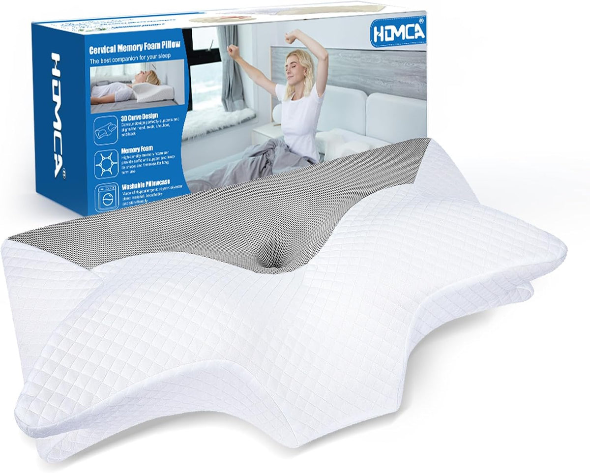 Perna HOMCA Orthopaedic Pillow Memory Foam 70 x 40 x 8.5/14 cm Gri