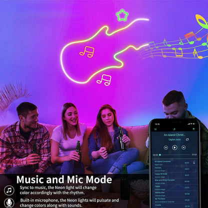 Banda LED Bvokon RGBIC Neon Rope Lights 20M Bluetooth App Remote