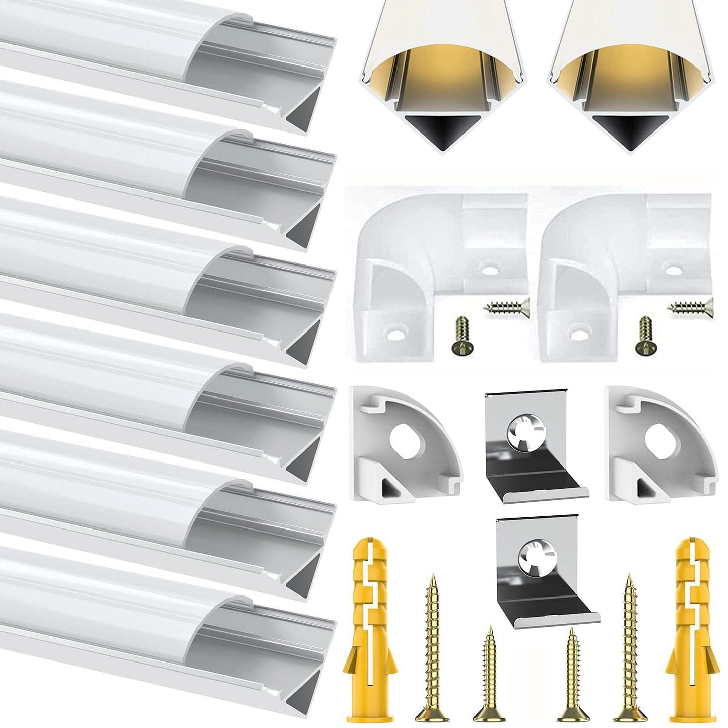Profil LED Chesbung U-Form 10x1m Aluminiu 12V Alb Cald