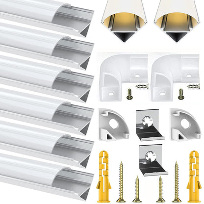 Profil LED Chesbung U-Form 10x1m Aluminiu 12V Alb Cald