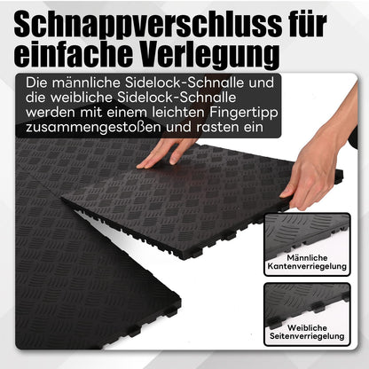 Placi pardoseala garaj uyoyous interconectabile PVC 40x40 cm antiderapante