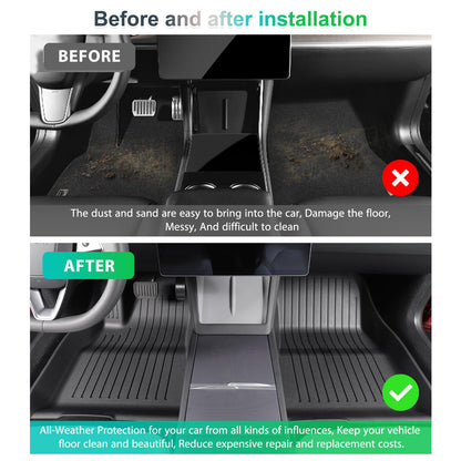 Covorase auto GAFAT Tesla Model 3 Highland TPE 3D, margine inalta