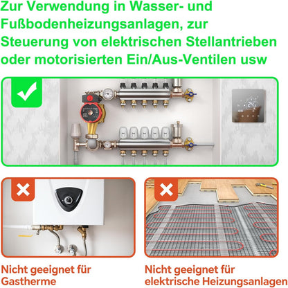 Beok Mirror Thermostat Underfloor Heating Smart WiFi Room Thermostat Heating Thermostat with Digital LCD Wall Thermostat for Water Underfloor Heating Compatible Tuya, Alexa, Google Home 3A