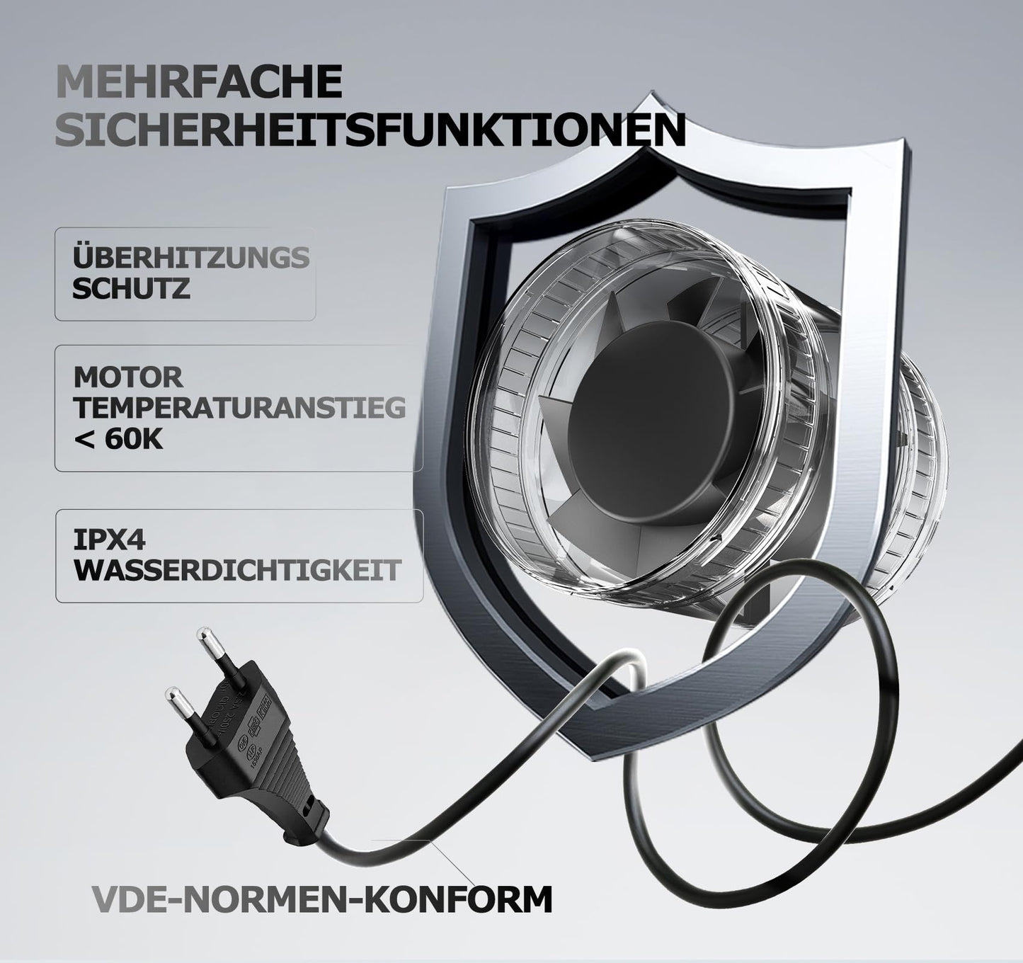 Ventilator tubular BUMSOU 100 mm 130 m3/h 32 dB