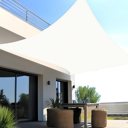 SUNNY GUARD Sun Shade Sail Triangle 4x4x4m Waterproof UV Block for Garden Outdoor Patio - Sand