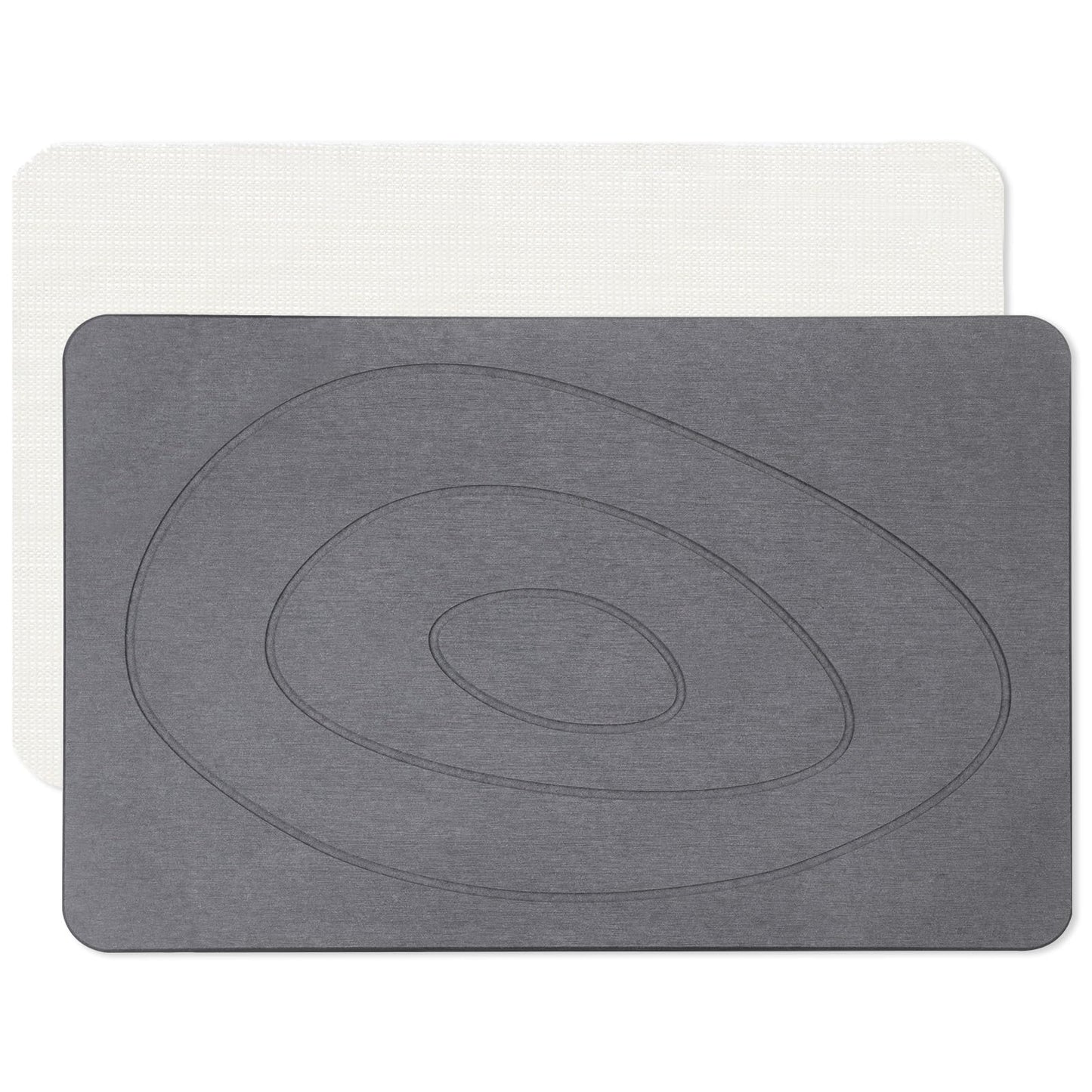 Covoras baie Feilifan Stone Bath Mat Diatomita antiderapant gri
