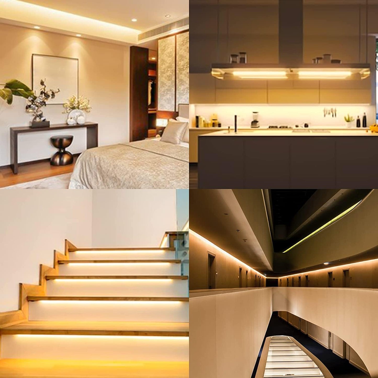 TTWAY COB LED Strip Lights 2700K, Dimmable LED Strip Kit, Super Bright 24V LED Tape Lights CRI90+ with RF Remote and UKCA Power Supply for DIY Home Decoration, 3M, 1440LEDs, Warm White.