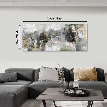 Tablou FajerminArt Abstract Gri 120x50 cm Canvas pe Cadru Lemn
