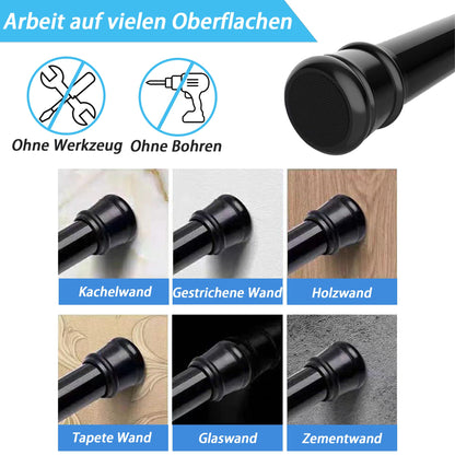 Tija dus Aiitomg 00CG telescopica fara gaurire 65-85 cm, negru