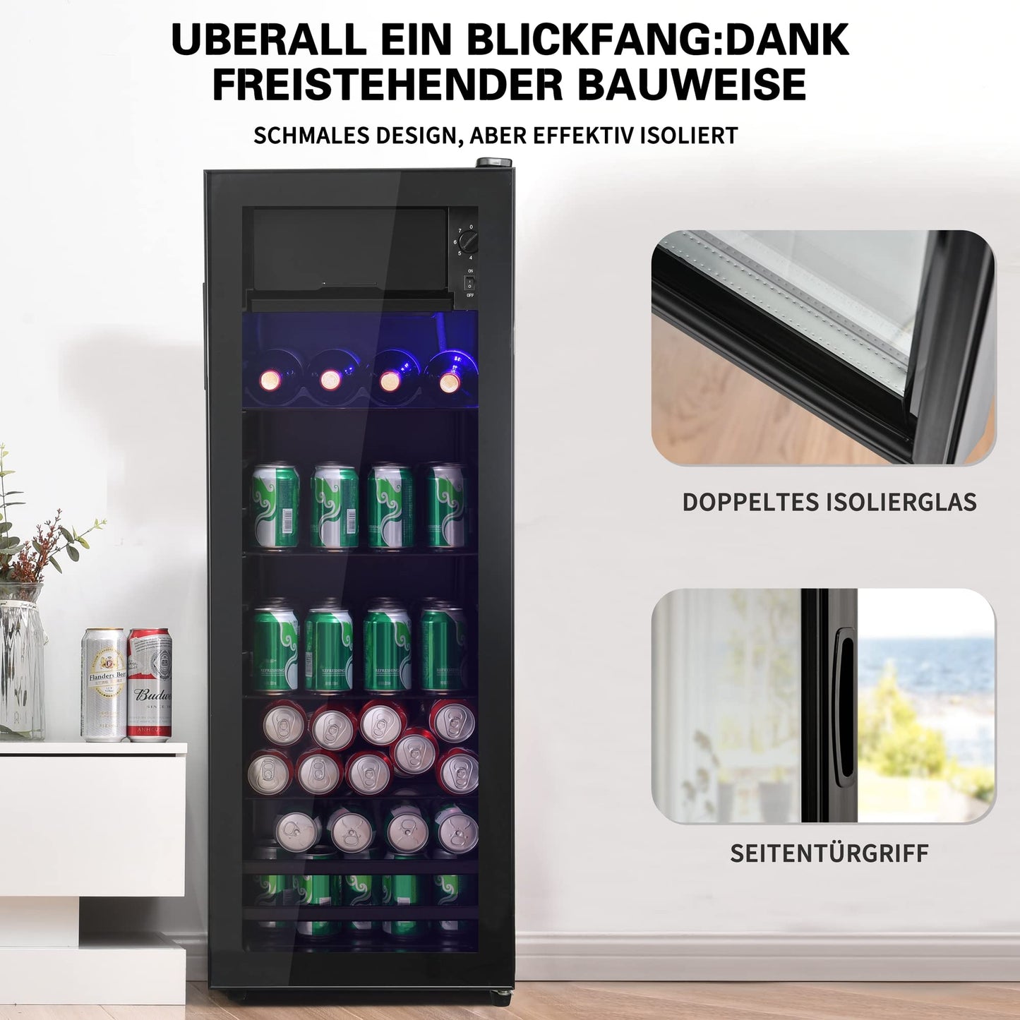 Frigider Merax 128 L Compresor silentios 43 dB 3 rafturi