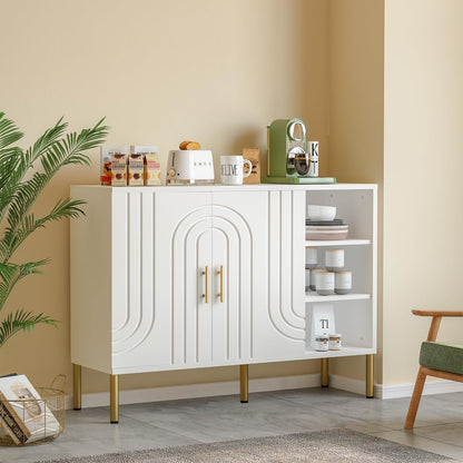 Comoda DAWNYIELD cu 2 usi si 3 rafturi, 110x35x82 cm