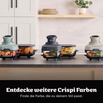 Friteuza cu aer cald portabila Ninja CRISPi, 3.8 L si 1.4 L, alba