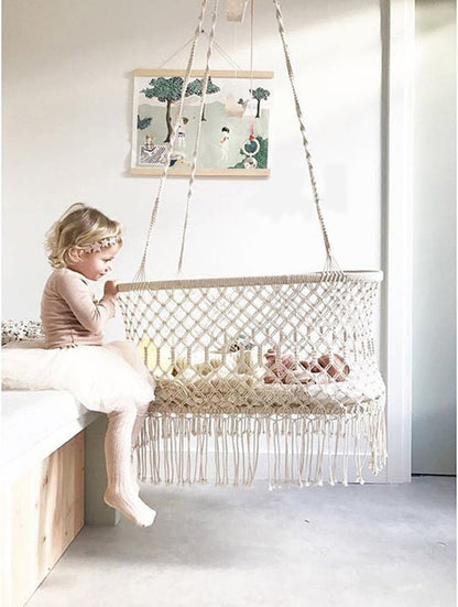 Leagan bebe Here&There Baby Cradle Tassel 4 kg, bej