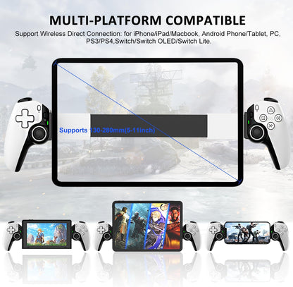 Megadream Mobile Gaming Controller for iPhone/iPad,Wireless Phone Remote Gamepad Bluetooth Joystick for iOS/Android/PC/Switch/Tablet/Cloud (White)