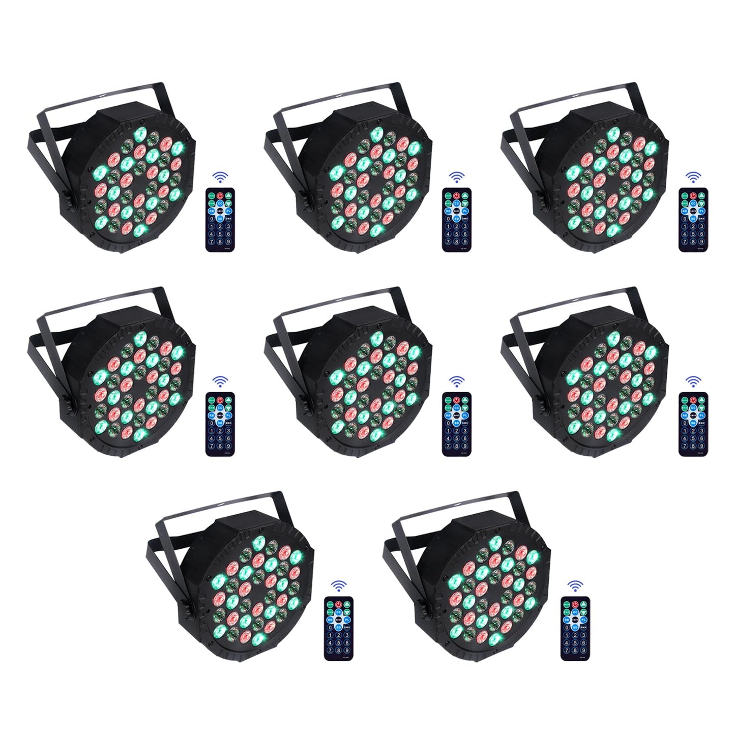 Lumini disco AIMKAP NO RGB 36 LED 3600 lumeni, pachet 2