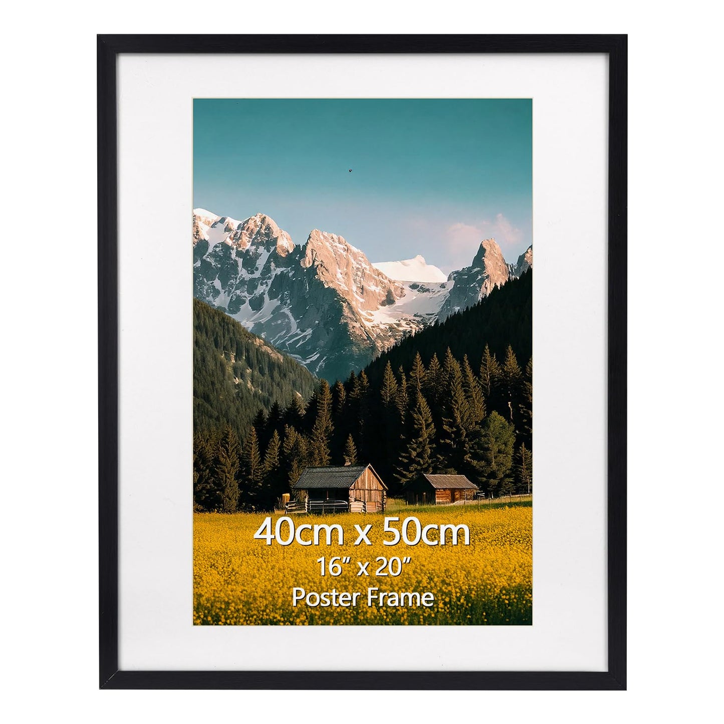 Rama poster EYMPEU 61 x 91.5 cm aluminiu negru montare perete