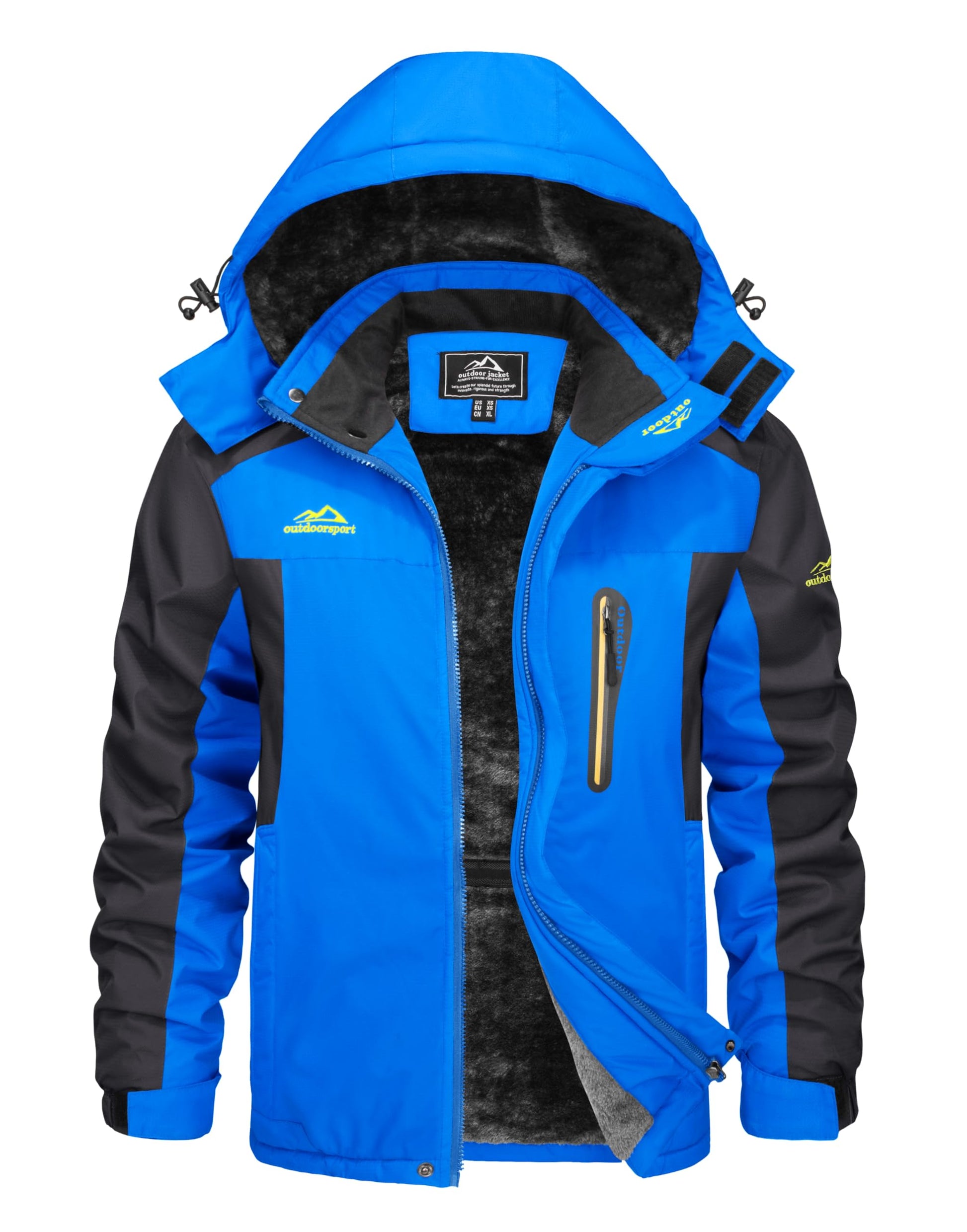 KEFITEVD Softshelljacke Herren Wasserabweisende Funktionsjacke mit Abnehmbarer Kapuze Leichte Outdoorjacke für Wandern Trekking