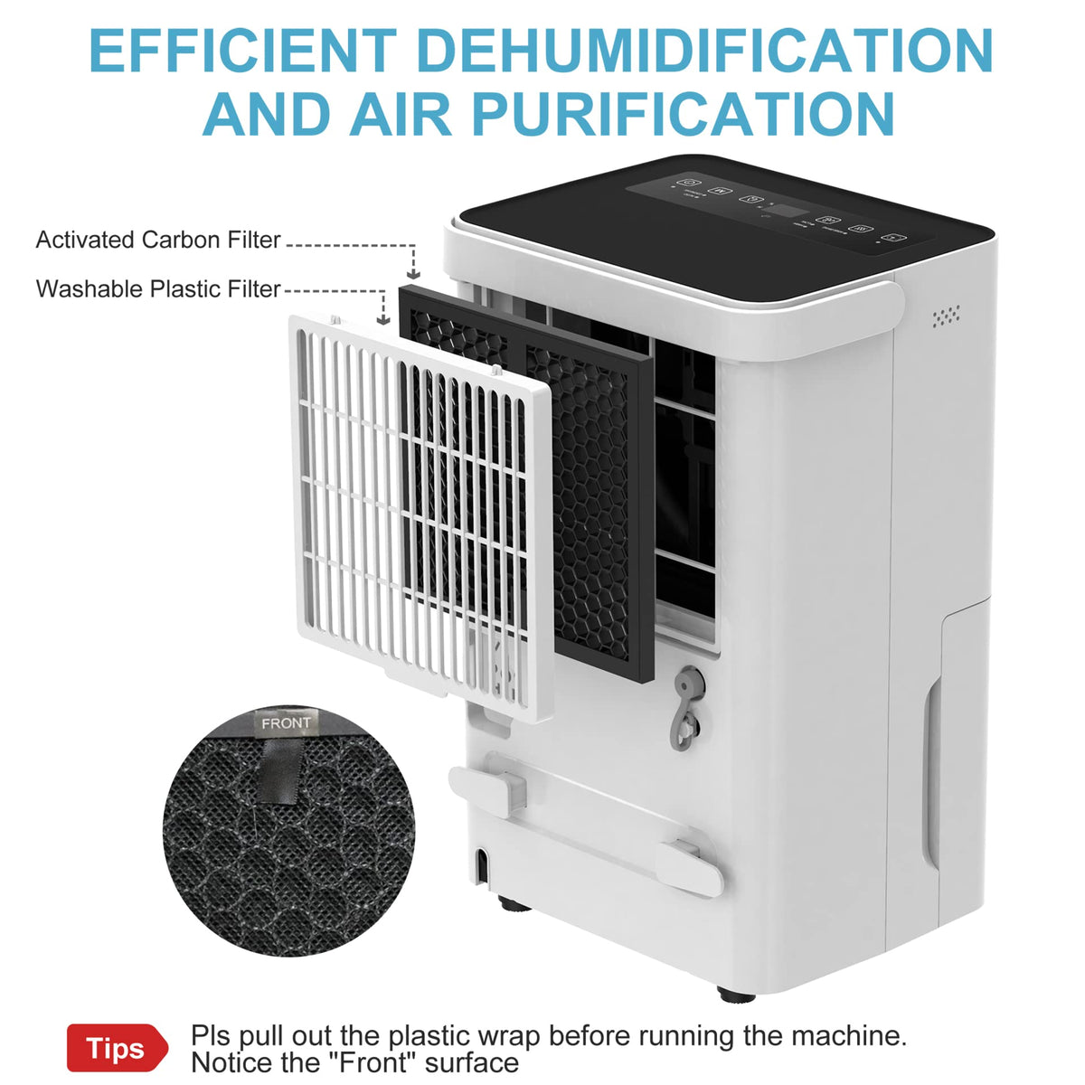 Dezumidificator Shinco 10Lzi Display digital, drenaj continuu