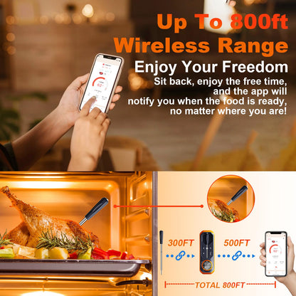 Termometru carne GRAM PRES GP-BBQ2311 Bluetooth 500ft, digital