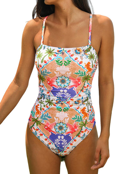 Costum de baie L - CUPSHE One Piece Square Neck Tummy Control