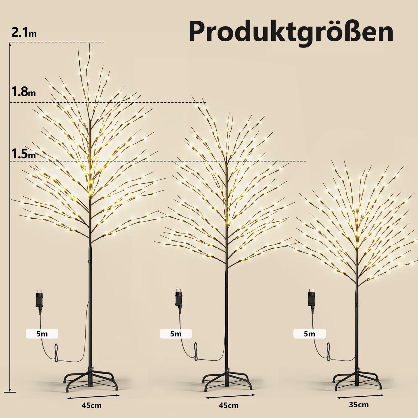 Lampa decorativa SUNYRISY 150 cm LED alb cald pentru interior