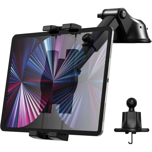 Oilcan Autohalterung 3 in 1 Tablet Halterung Saugnapf, KFZ Lüftung Armaturenbrett Windschutzscheibe Tablet Halter für iPad mini Air Pro, iPhone, Samsung Galaxy, Fire, 4-12.9" Handys und Tablets