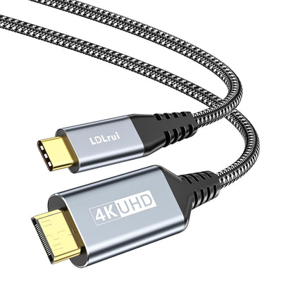 LDLrui USB C zu Mini HDMI Kabel 1.5M, 4K@60Hz Type C zu Mini HDMI 2.0 HDR Kabel für Laptop,MacBook,iPad Pro,iPhone 15 Serie,ROG Ally,Steam Deck, Galaxy S Serie zu Portable Monitor