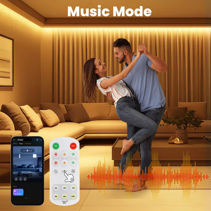 Banda LED COB 5 m 24V Wi-Fi App 3000K Alb Cald Dimmabila