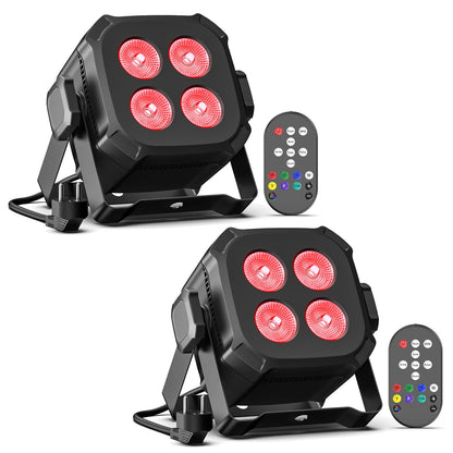 Proiector LED RGBW 4 buc DMX 40W cu telecomanda si moduri multiple