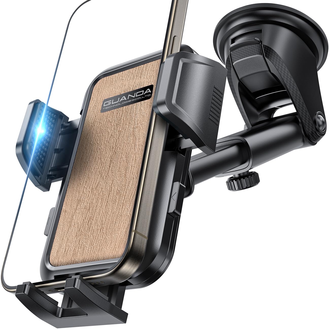 Car phone holder air vent, Car Phone Holder Mount 360° Rotation, Adjustable Clip, Big Phone & Thick Case Friendly, Compatibility Fit for All 4"-7" Smartphone, Universal phone car holder