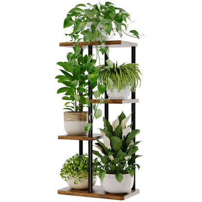 Suport plante Bamworld 5 Tier Metal Alb 5 niveluri 60 lb