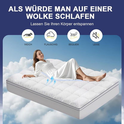 Topper Autsel 3D Topper 160 x 200 cm Microfibre 1200 GSM moale