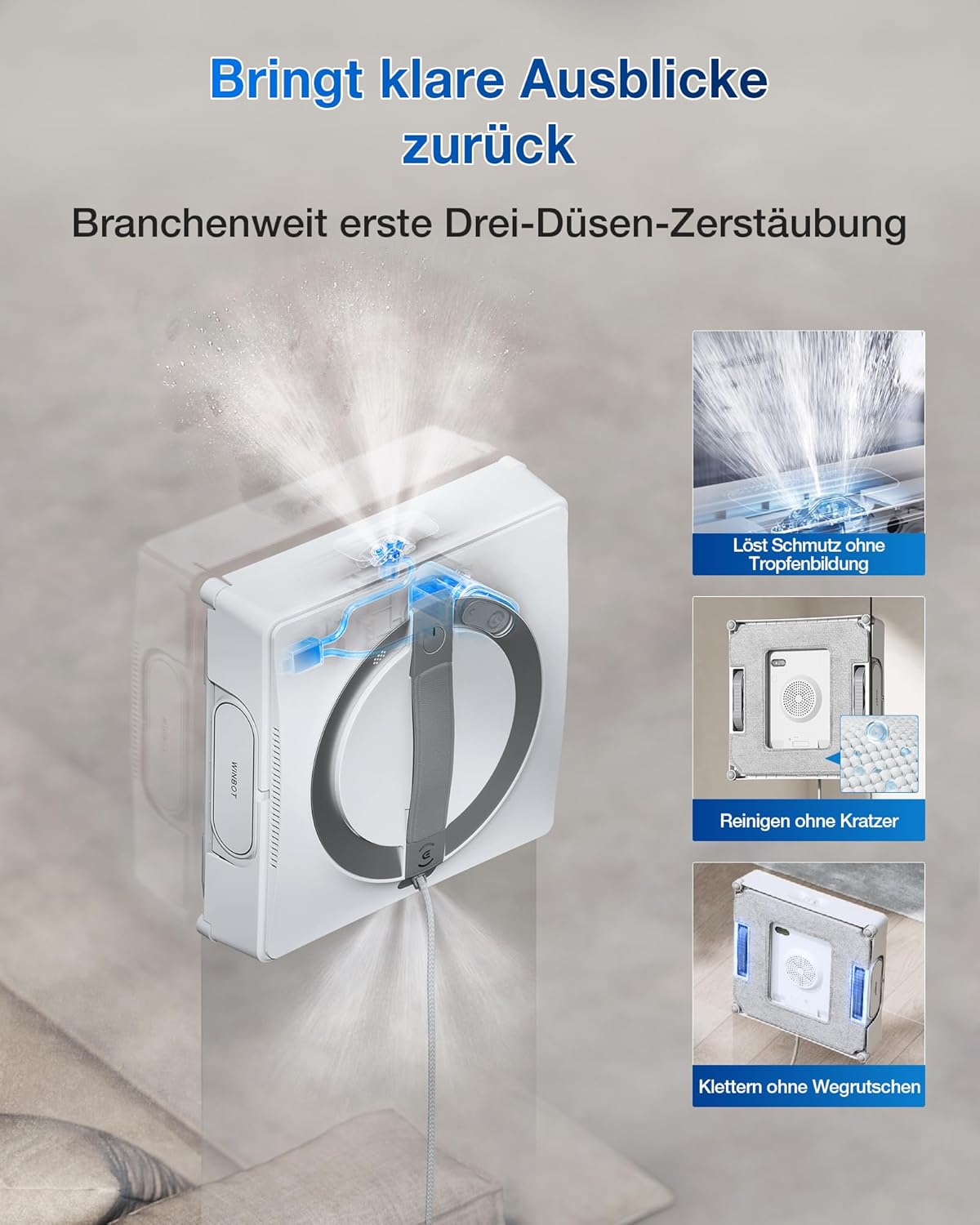Robot de curatare geamuri ECOVACS WINBOT W2 PRO OMNI cu statie multifunctionala