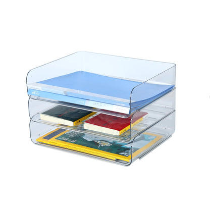 Organizator documente HKeeper 4 niveluri A4 plastic alb