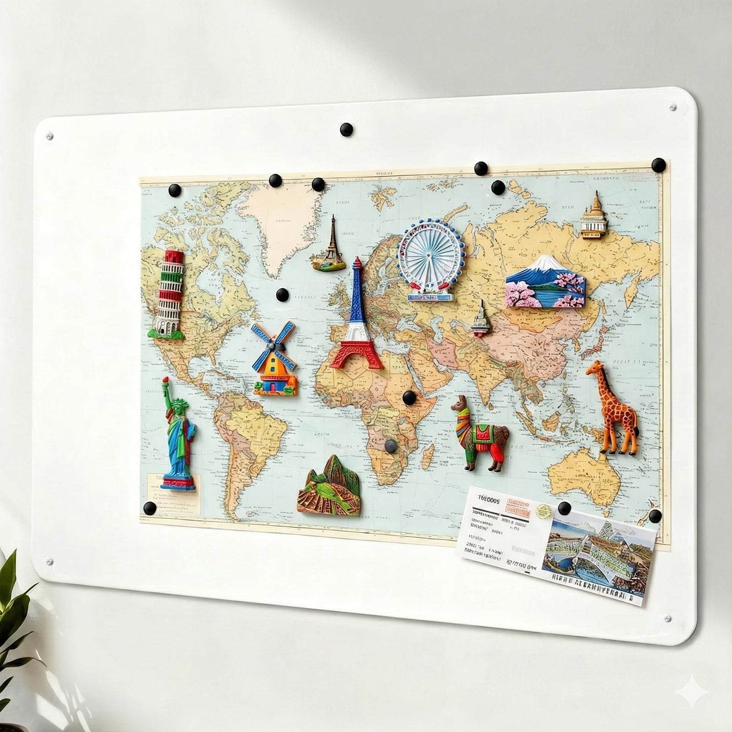 Tabla magnetica Qiytecno 50x100 cm autoadeziva alba